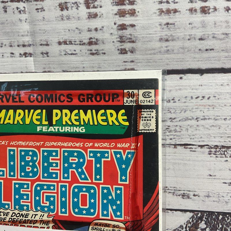 Vtg. 1976 Liberty Legion 1st Appearance Marvel Premiere #40 Ungraded