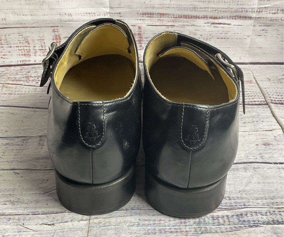 The Office of Angela Scott Leather Monk Strap Oxfords Black 40