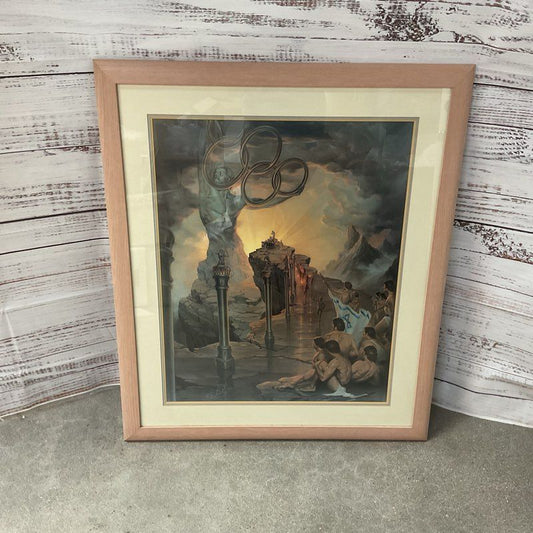 VTG 1980 "Israeli Martyrs" Print by John Pitre, Framed