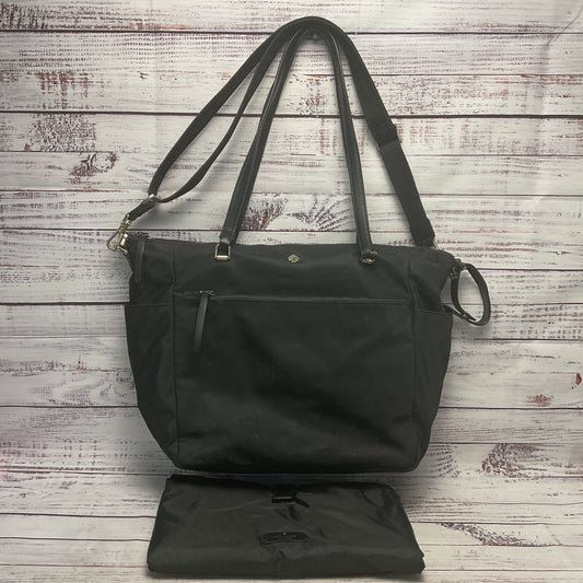 Kate Spade 2Way Black Nylon Travel Tote Bag Toiletries Caddy Worn.