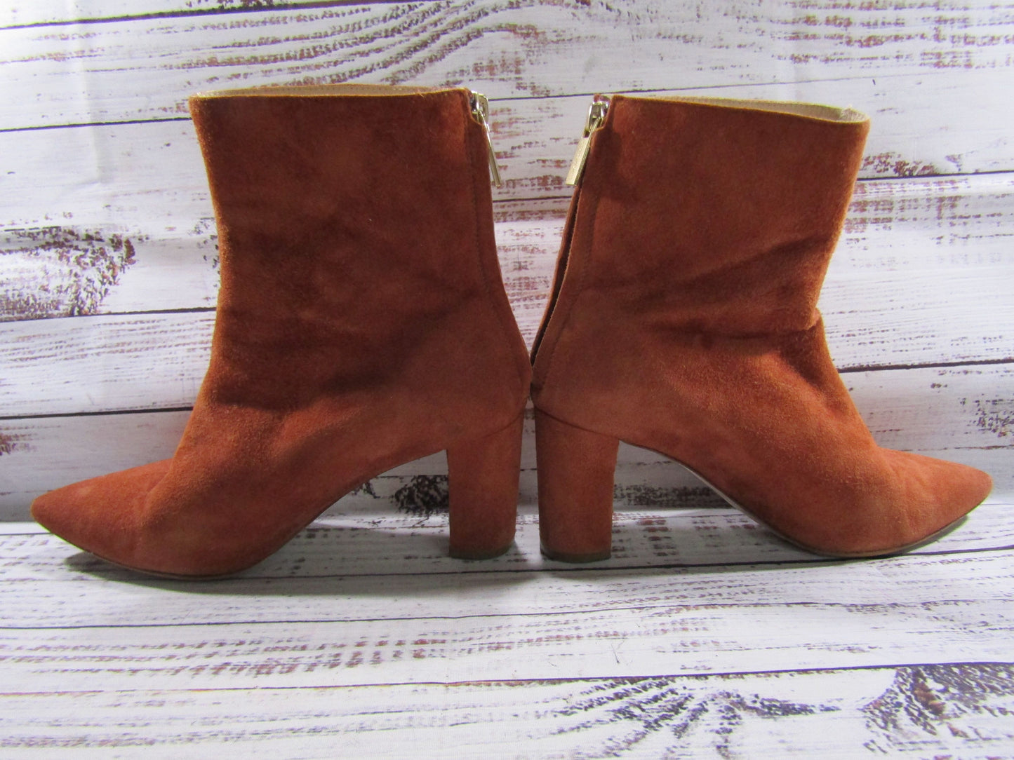 Club Monaco Women's Clay Suede Ankle Zip Boots Size 7 Made in Italy