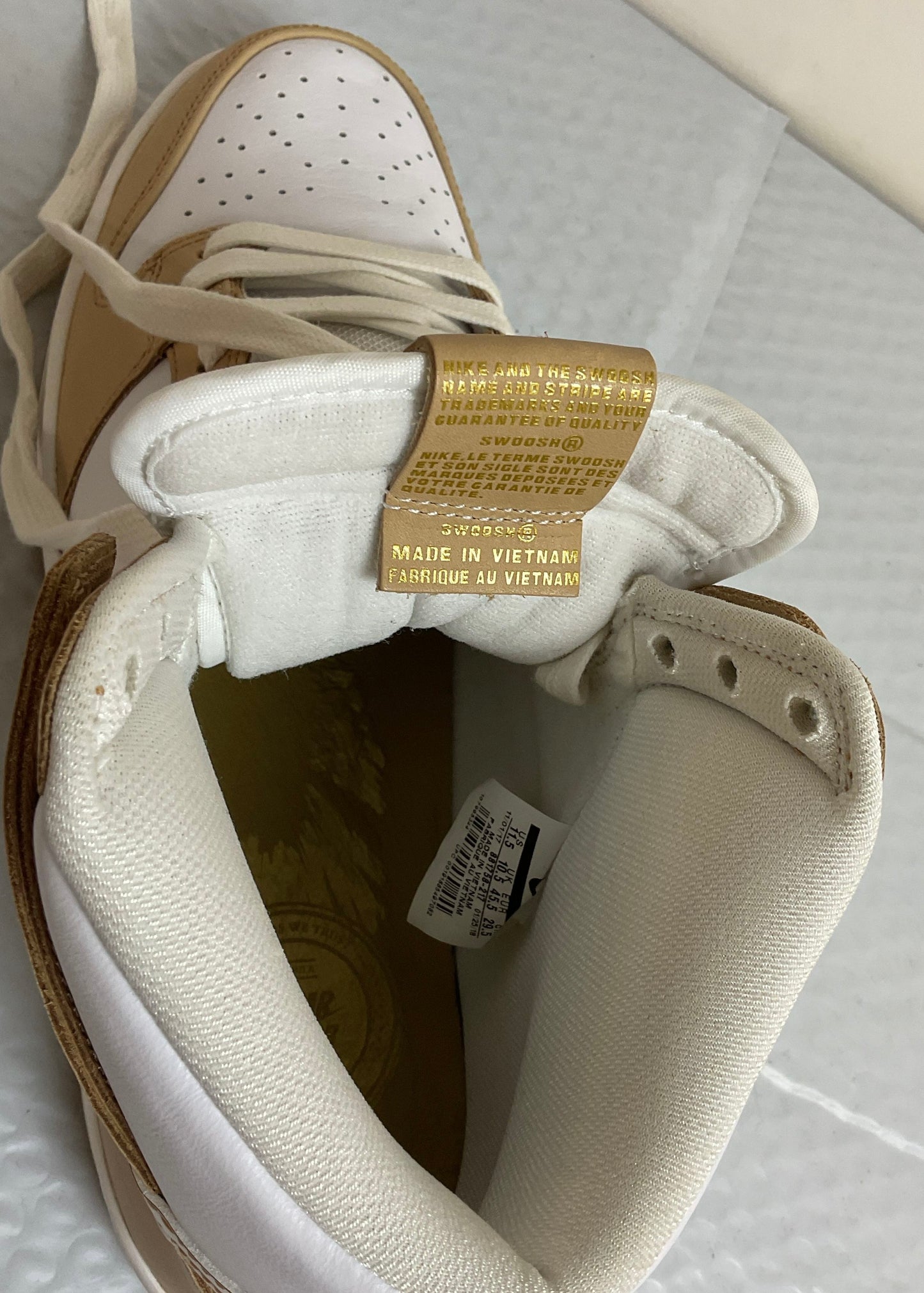 Nike SB Dunk High TRD QS White Tan Size 11.5