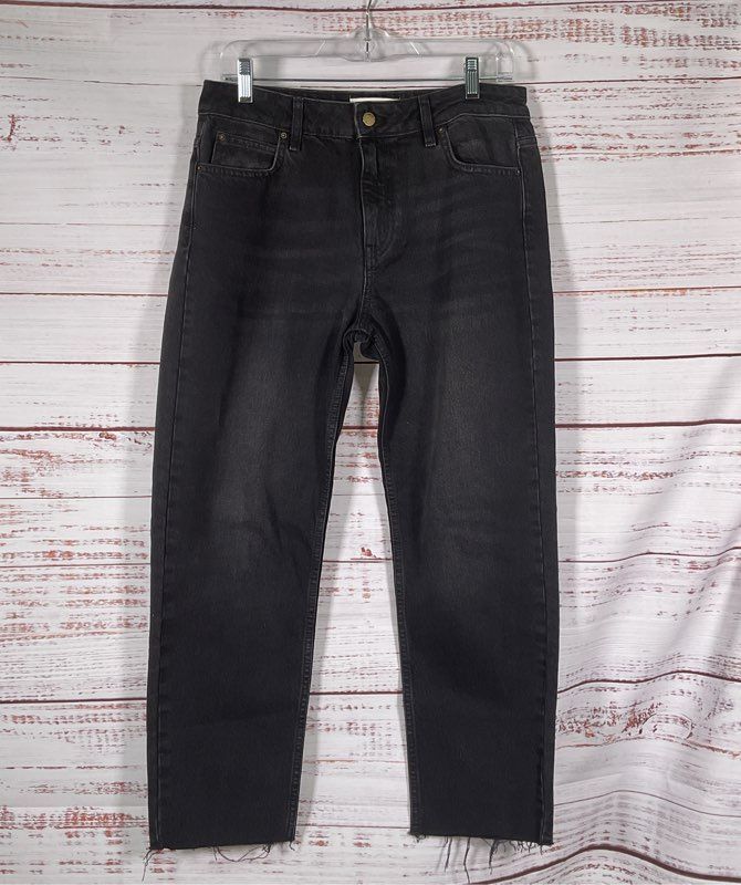 BA&SH Evan Raw Hem Jeans Blackstone 2