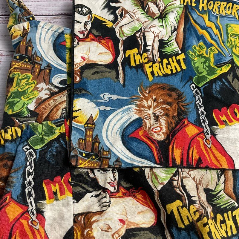 Handmade Universal Monsters 13" Horror Themed Messenger Tote Bag Purse