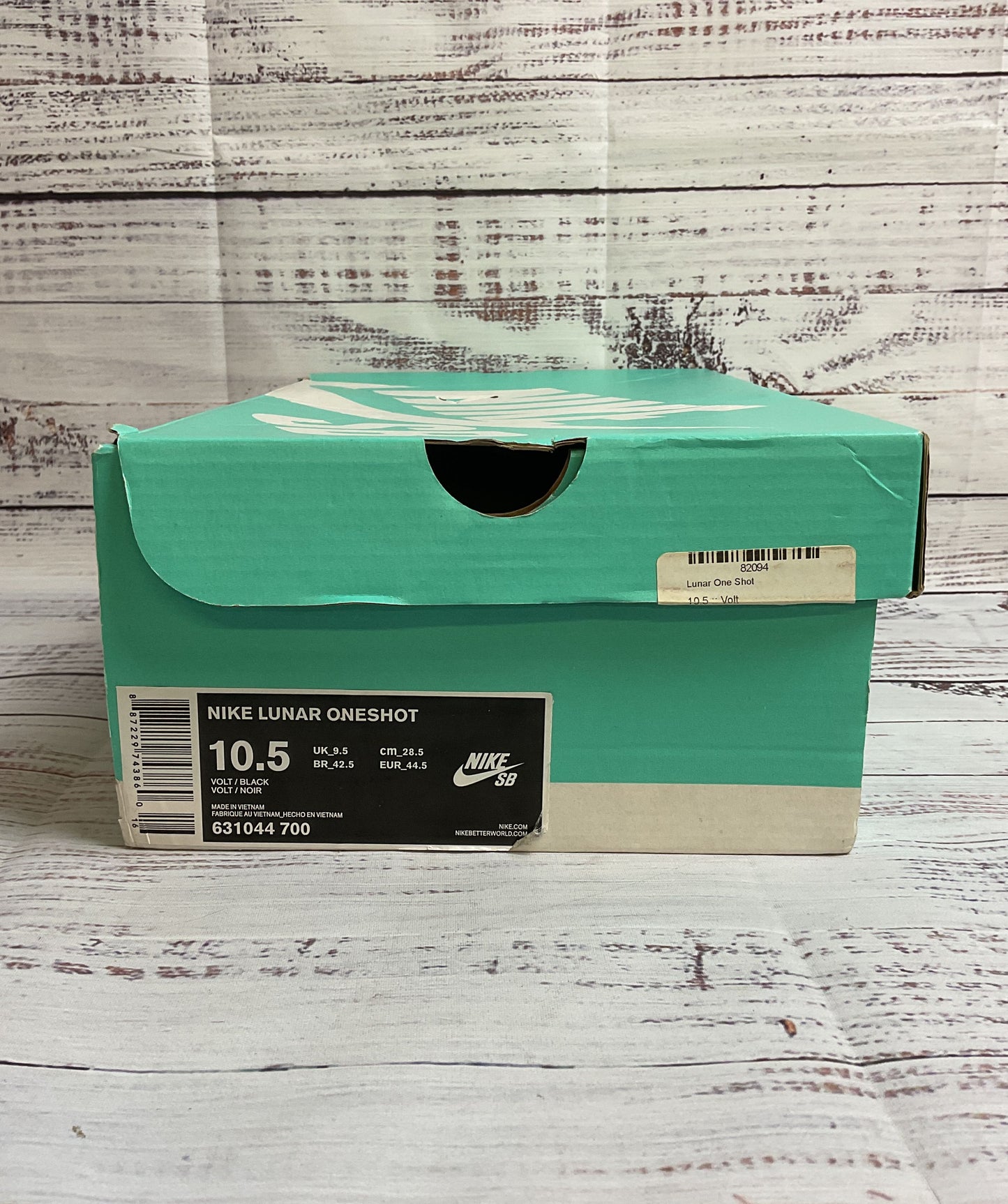 Nike SB Lunar Oneshot Neon Green Athletic Shoe Men Size 10.5 New in Box