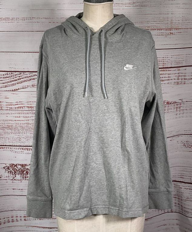 Nike Men's Pullover Drawstring Hoodie Gray L