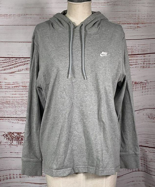 Nike Men's Pullover Drawstring Hoodie Gray L