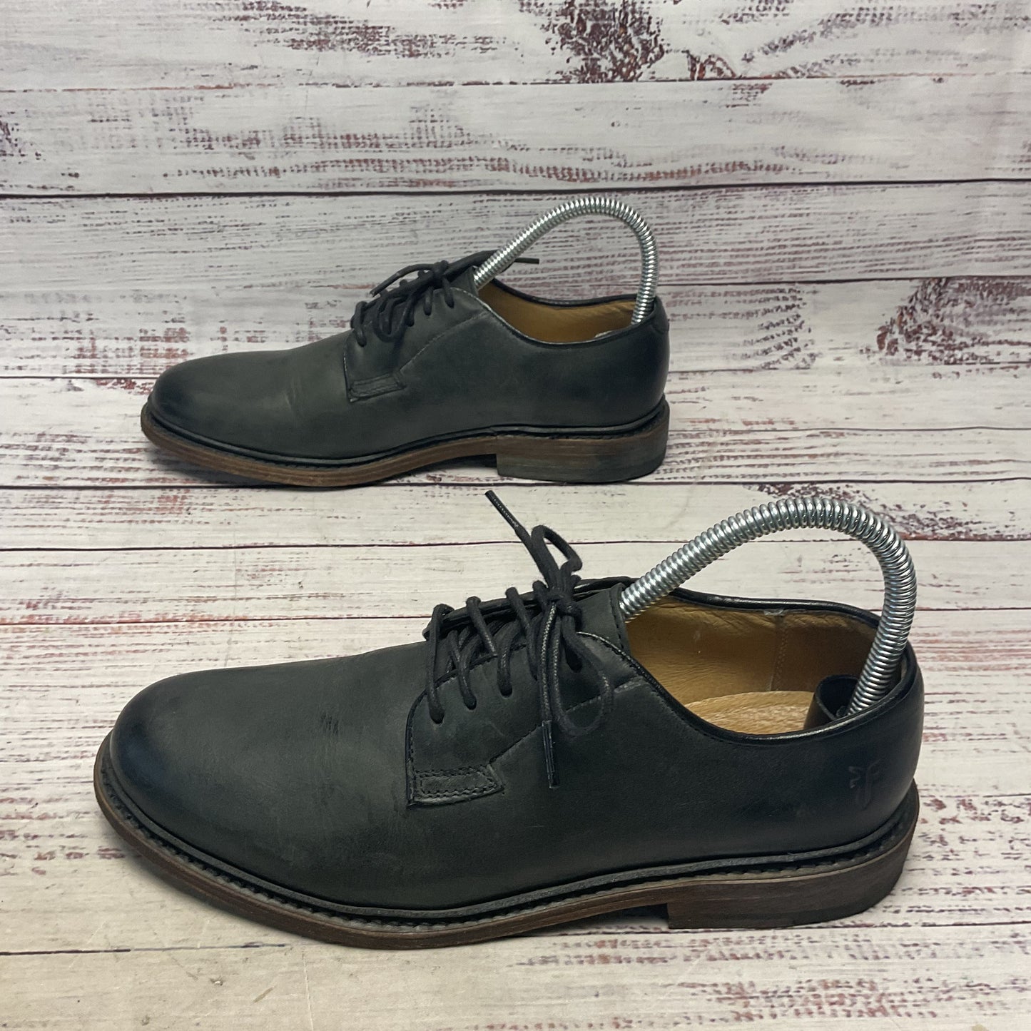 The Frye Co By John Frye Slate Grey Leather Derby Dress Shoe Women Size 11