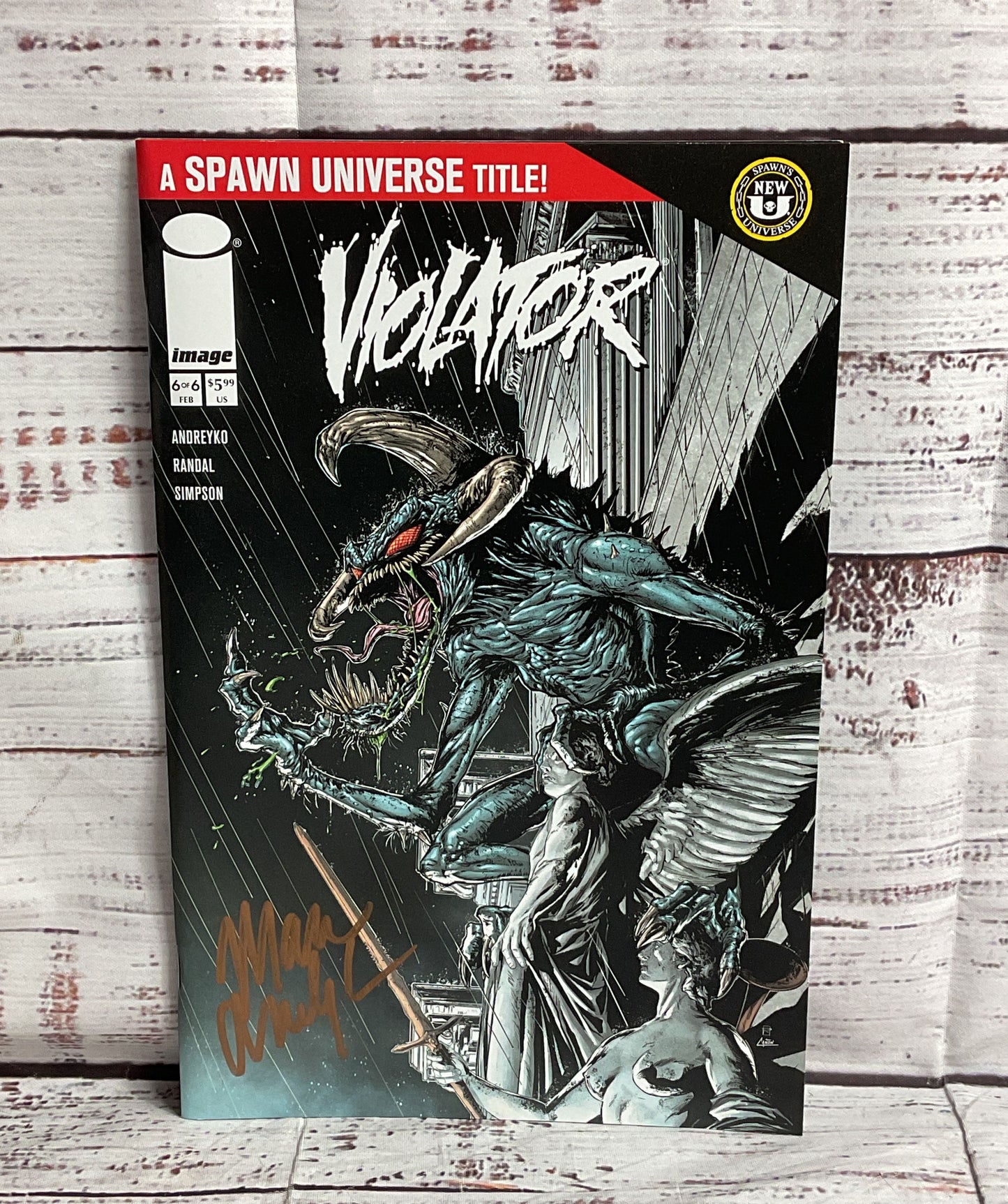 Spawn Violator Lot of 2 #5 #6 Signed by Marc Andreyko Comic Books