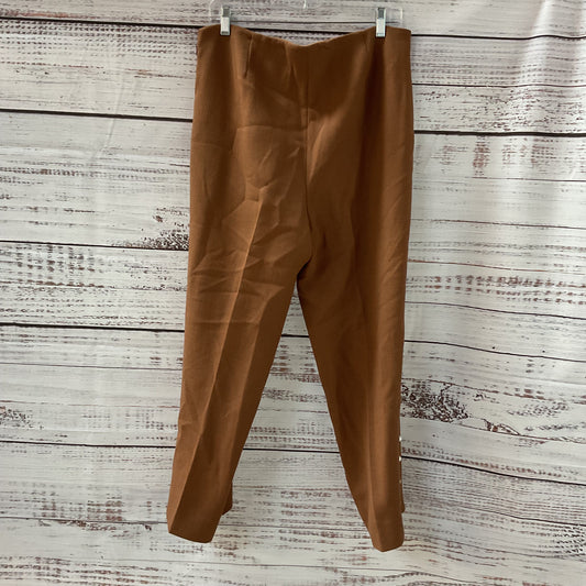 Lela Rose Brown Wool Blend Pearl Pant Leg Pants - Size 14