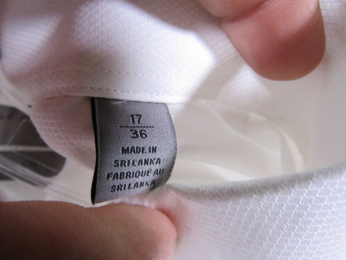 Nordstrom Men's White Long Sleeve Button Down Cotton Shirt Size 17/ 36