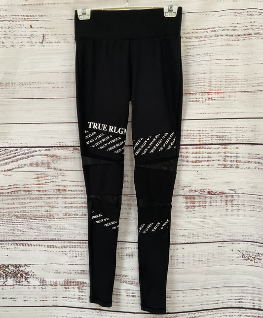 True Religion Women's Black Signature Monogram Leggings Size S