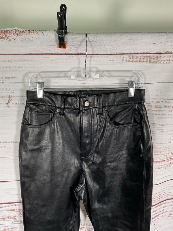 Veronica Beard Women's Faux Leather Black Straight Pants Size 29