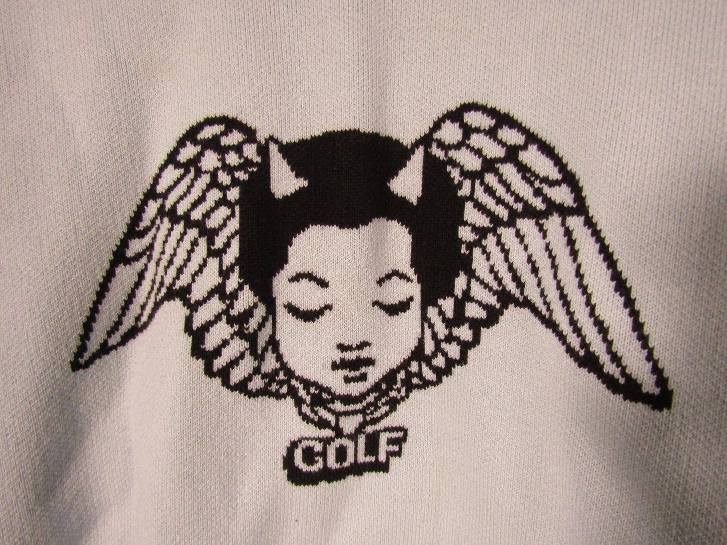 Golf Wang Prayer Baby Men's Light Blue Jacquard Sweater Size XL