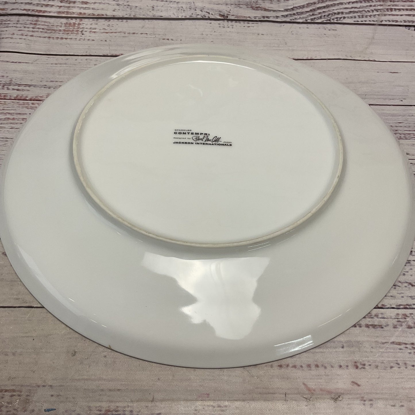 Contempri Paul Mccobb Yellow Orange White Ceramic Starburst Dinner Dessert Plate