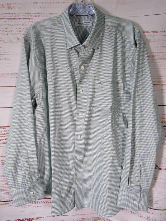 Tommy Bahama Sarasota Stretch Ventura Coast Dark Spa Shirt Size L