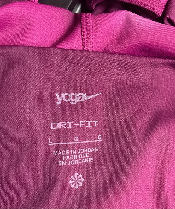 Nike Yoga Dri-FIT High-Waisted 7/8 Gradient Dye Leggings Cosmic Fuchsia L