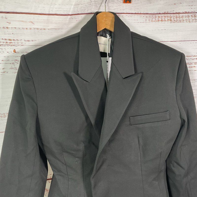 Salt Murphy Yannis Black Double Breasted Peak Lapel Blazer Jacket Men's Size 36