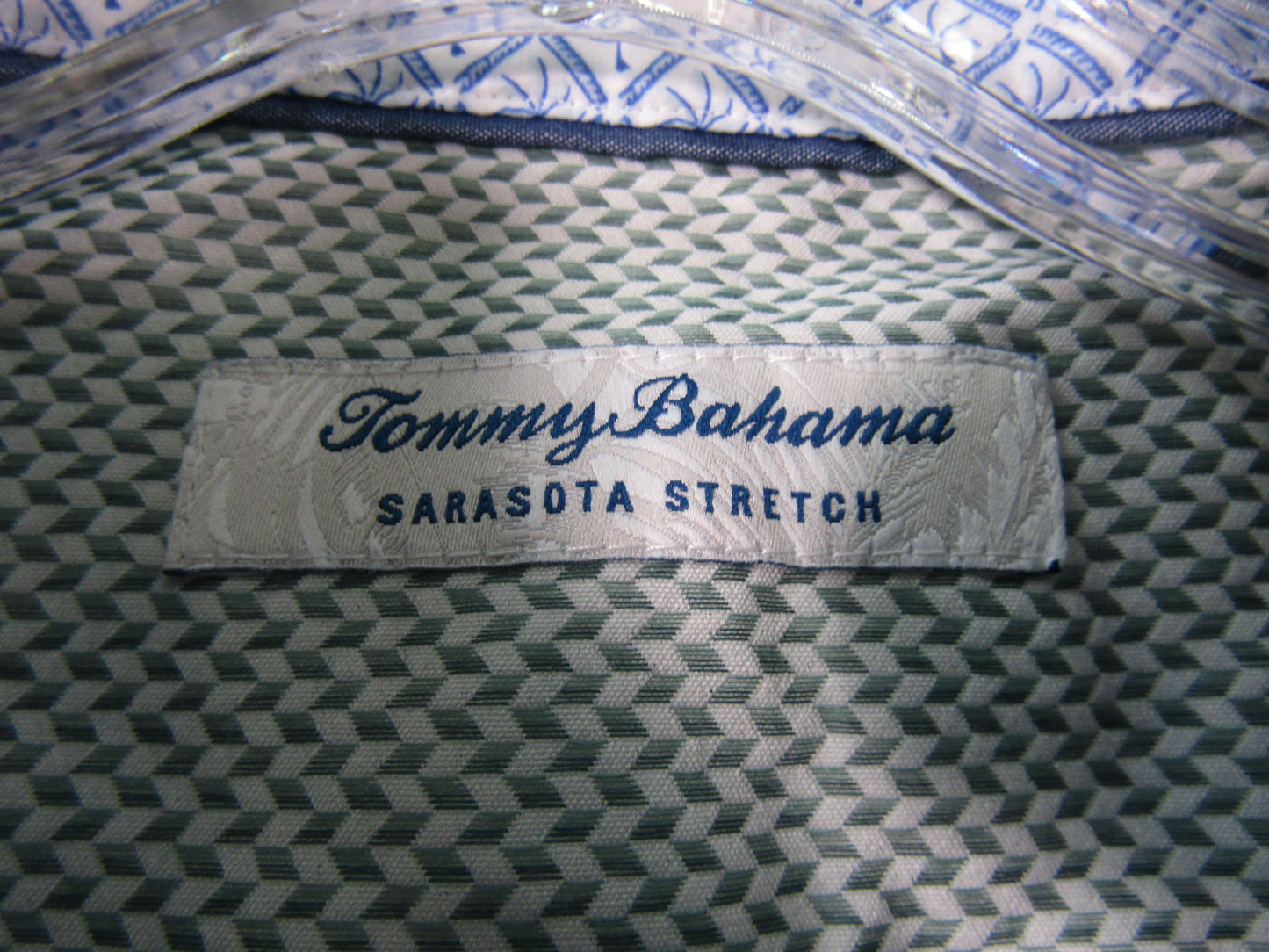 Tommy Bahama Sarasota Stretch Ventura Coast Dark Spa Shirt Size L