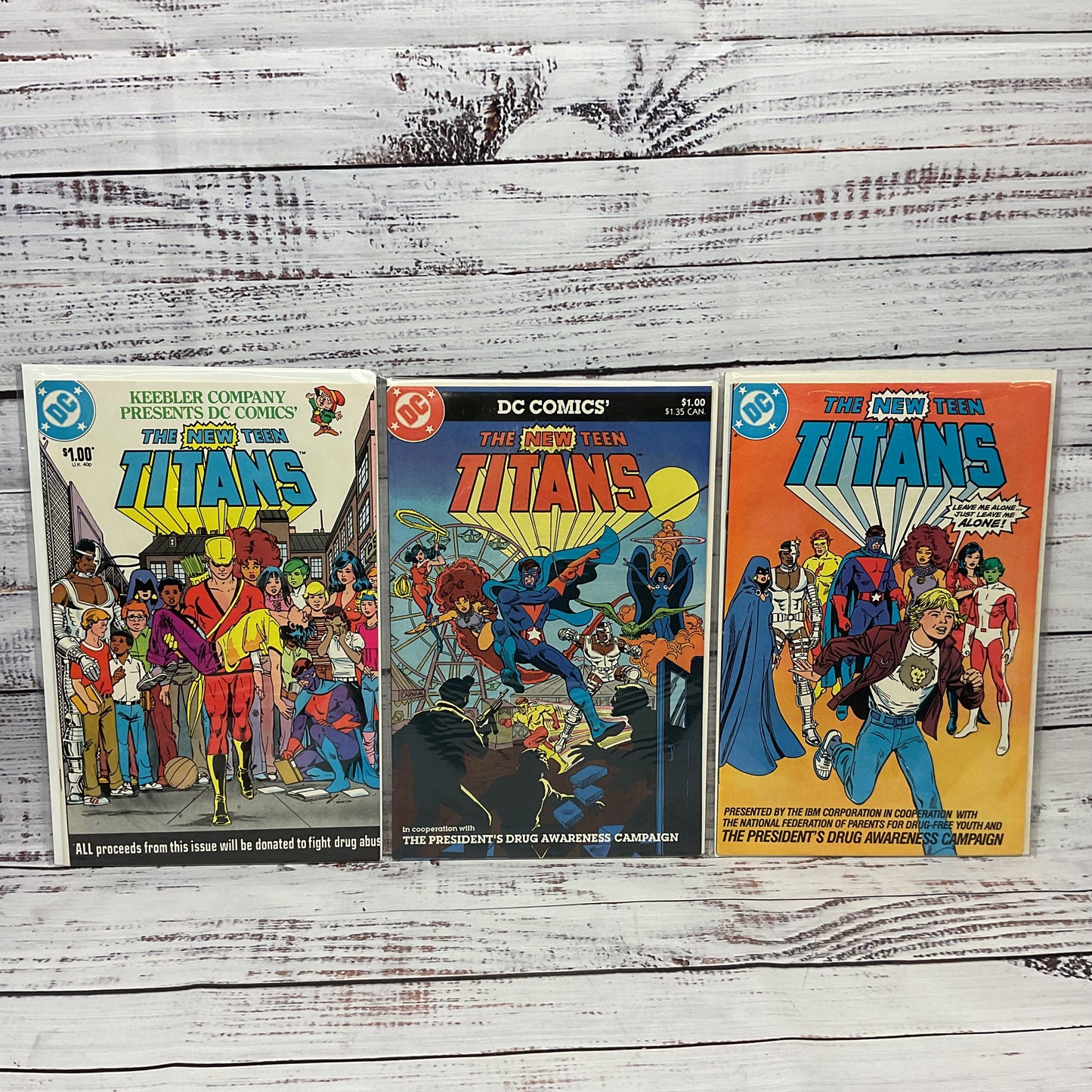 The New Teen Titans Keebler NSDI IBM Drug Awareness Lot Of 3 Comic Books