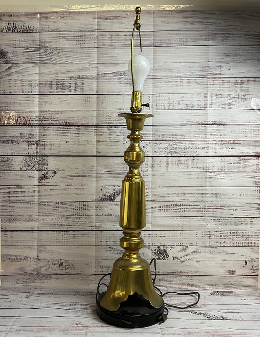 Vintage WESCAL Brass Art Deco Style Lamp TESTED AND WORKING