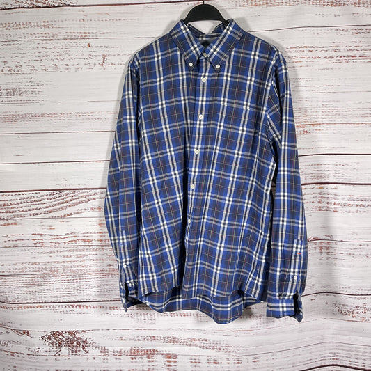 Jack Spade Danver Blue Plaid Long Sleeve Button Down Shirt - Size L