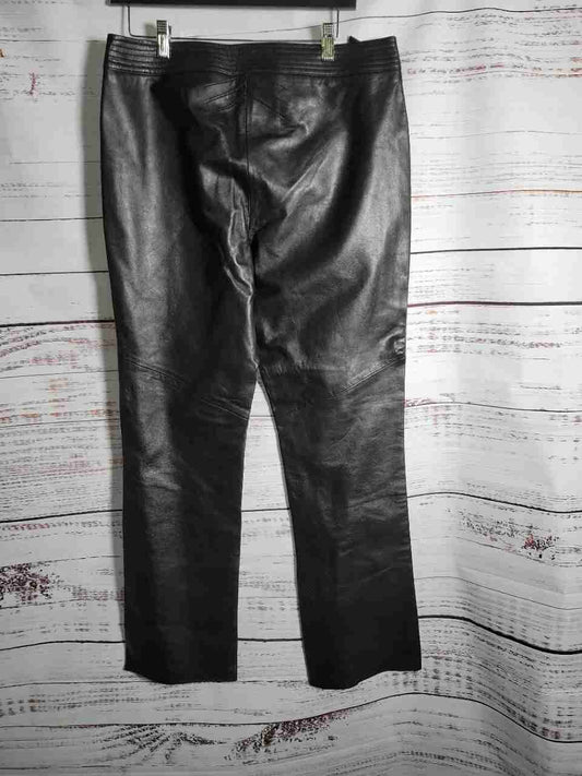 Women's Margaret Godfrey Black Leather Pants Size 12