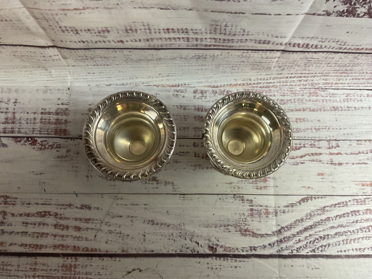 Arts Co Pair Of Silverplated Candle Holders