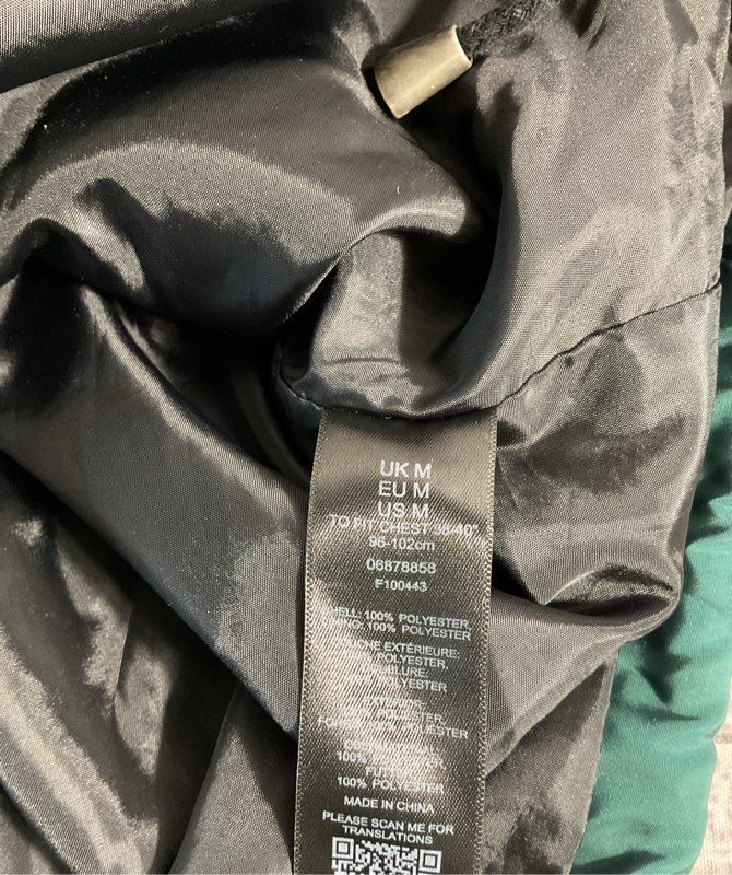 ASOS Men's Dark Green Snap Clusre Jacket Size M USA