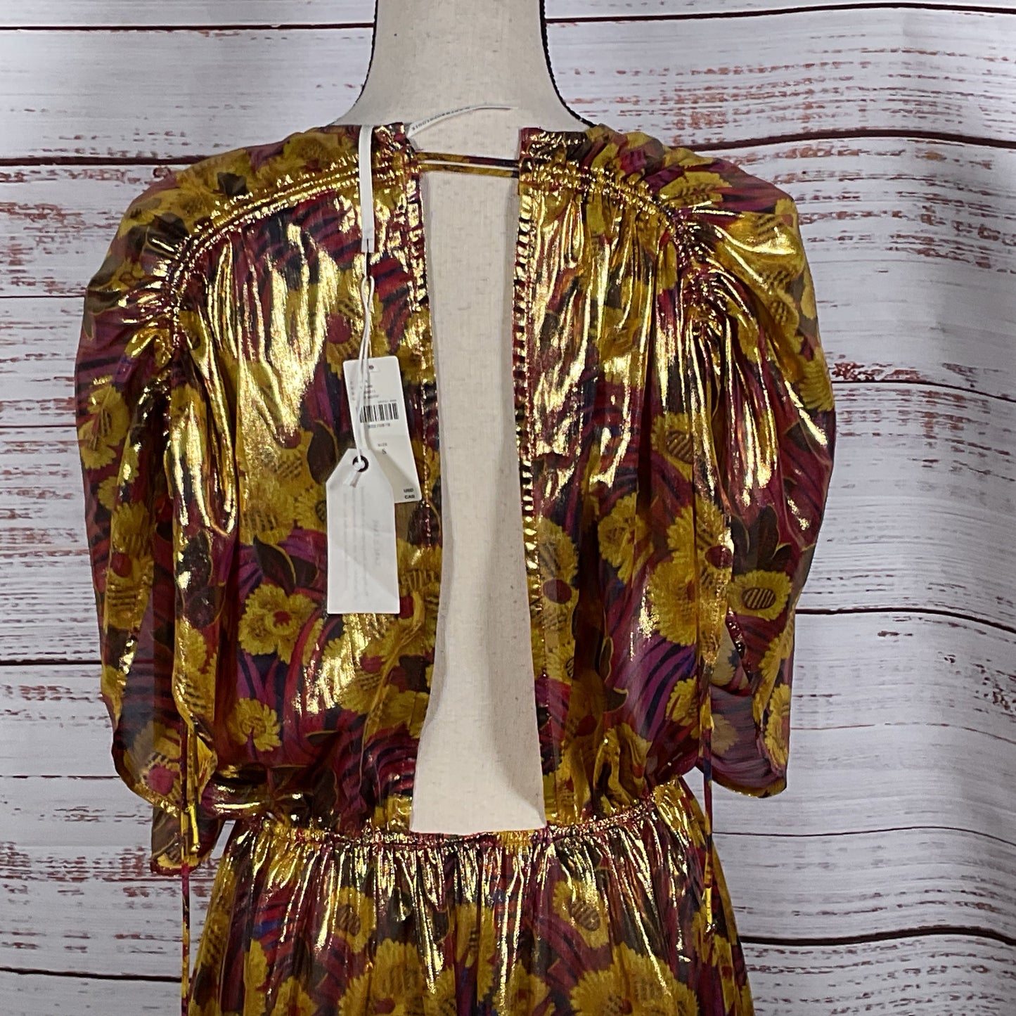 By ANTHROPOLOGIE Shine Kaftan Floral Dress- SZ S