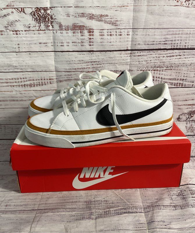 Nike Court Legacy NN White Black Desert Ochre Men's Size 10.5 US With Box
