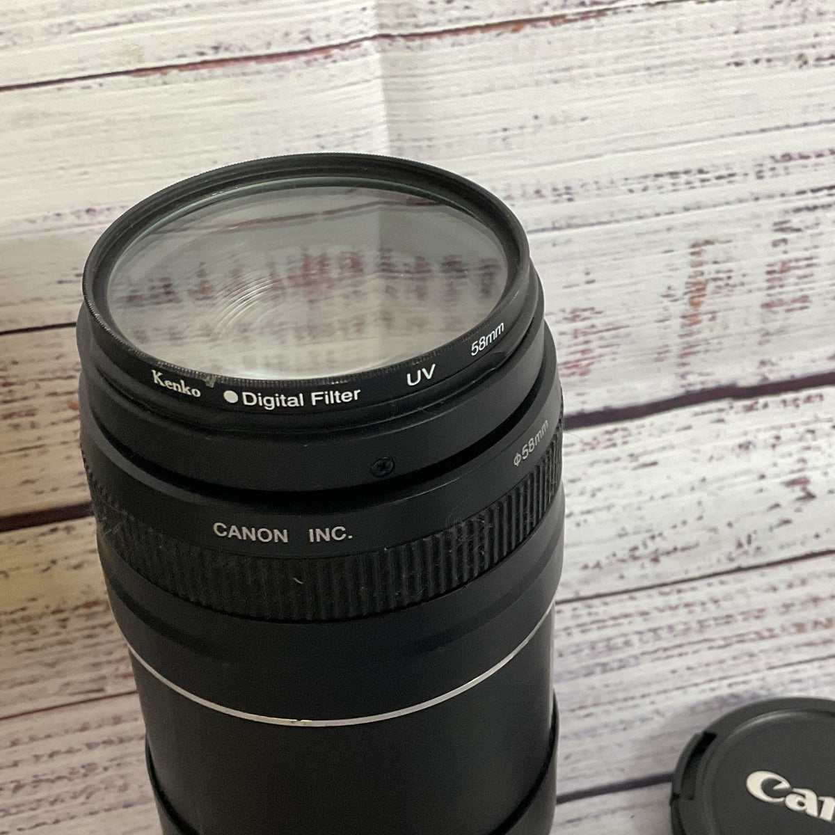 CANON EF 75-300mm f/4-5.6 III Zoom Lens with Kenko Digital Filter UV 58mm