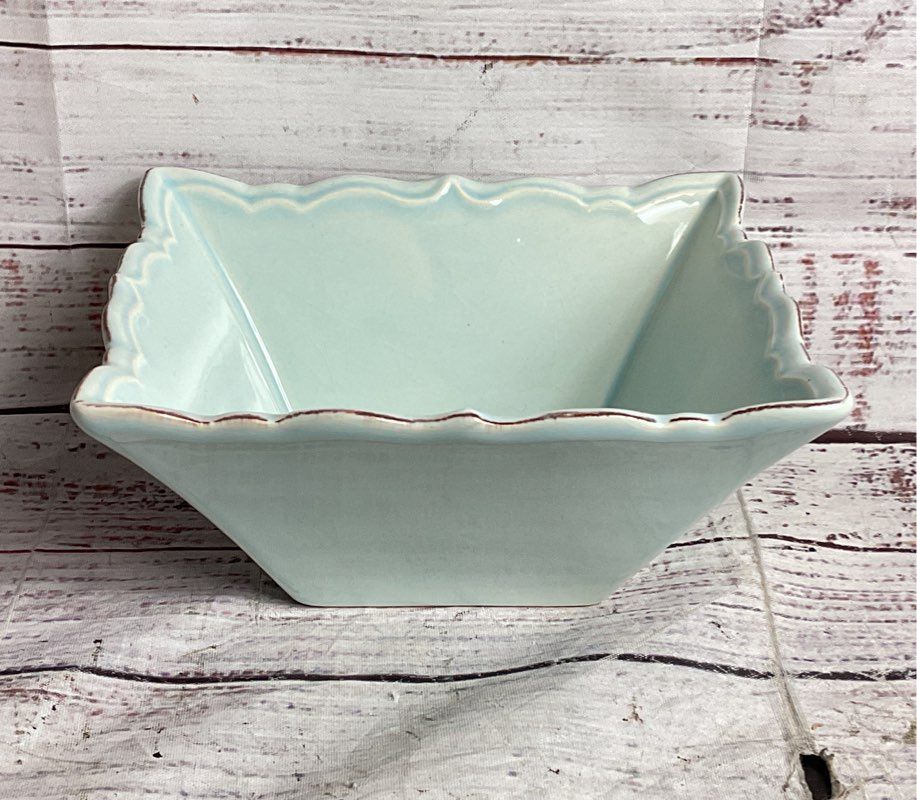 Primagera Portugal Ceramic 6" Set of 3 Serving Bowls Turquoise