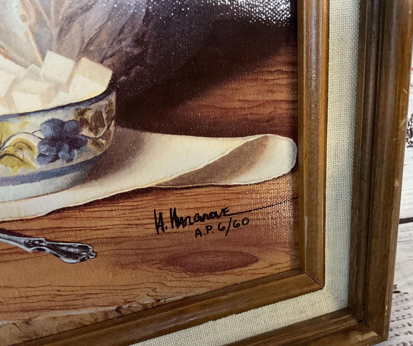 Morning at Grandma's Framed Canvas Print Signed By H. Hargrove