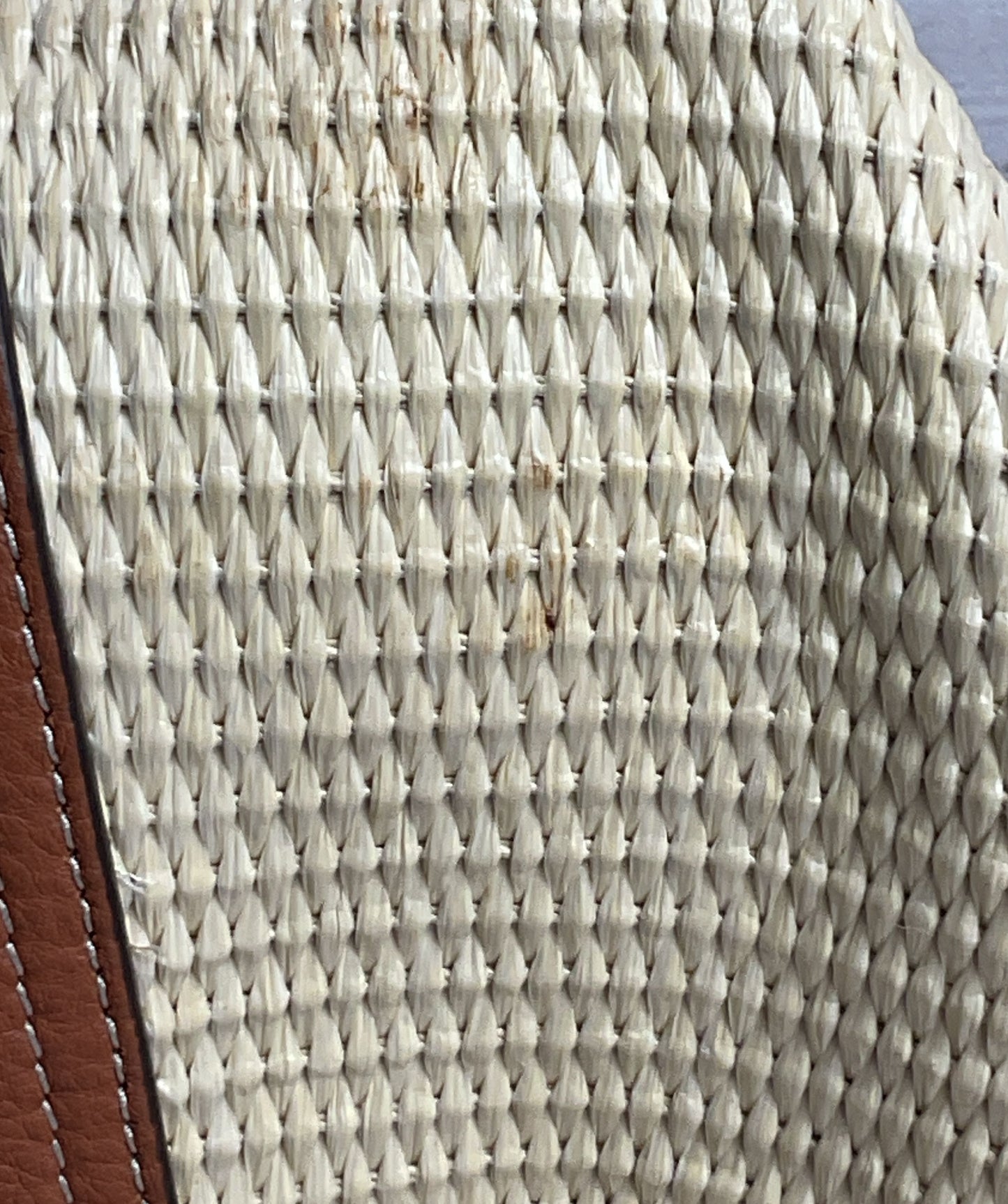 Tory Burch Half-Moon Straw Tote Bag Brown
