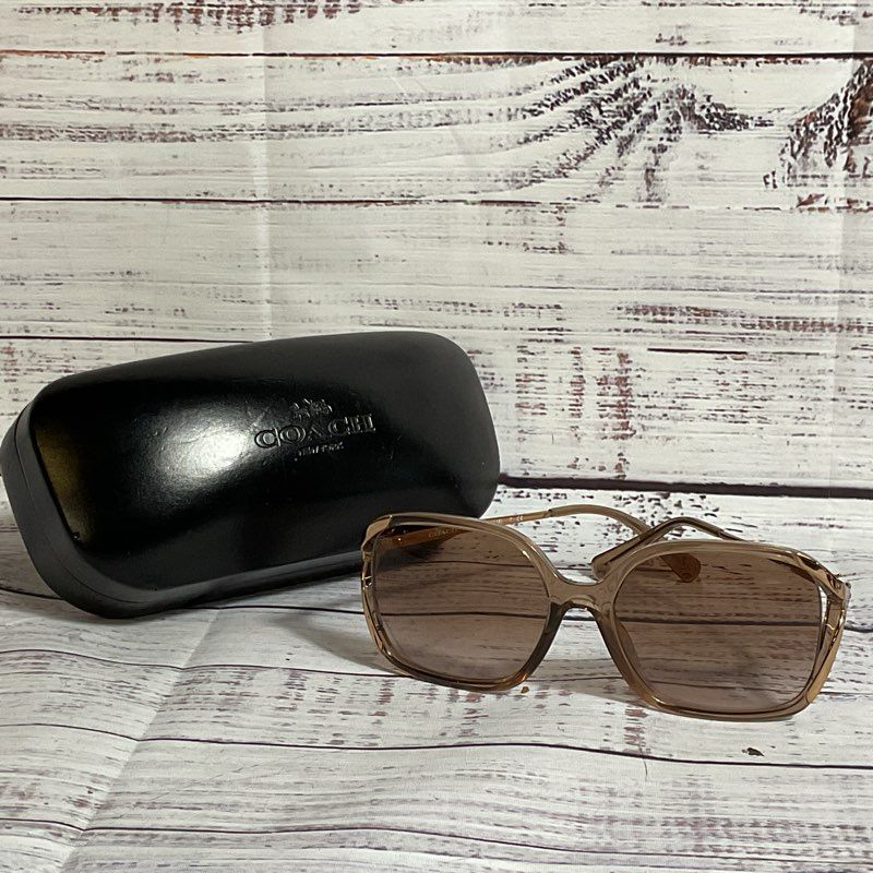 COACH HC8280U Women's Clear Brown Sunglasses with Case- 57[ ]17 140