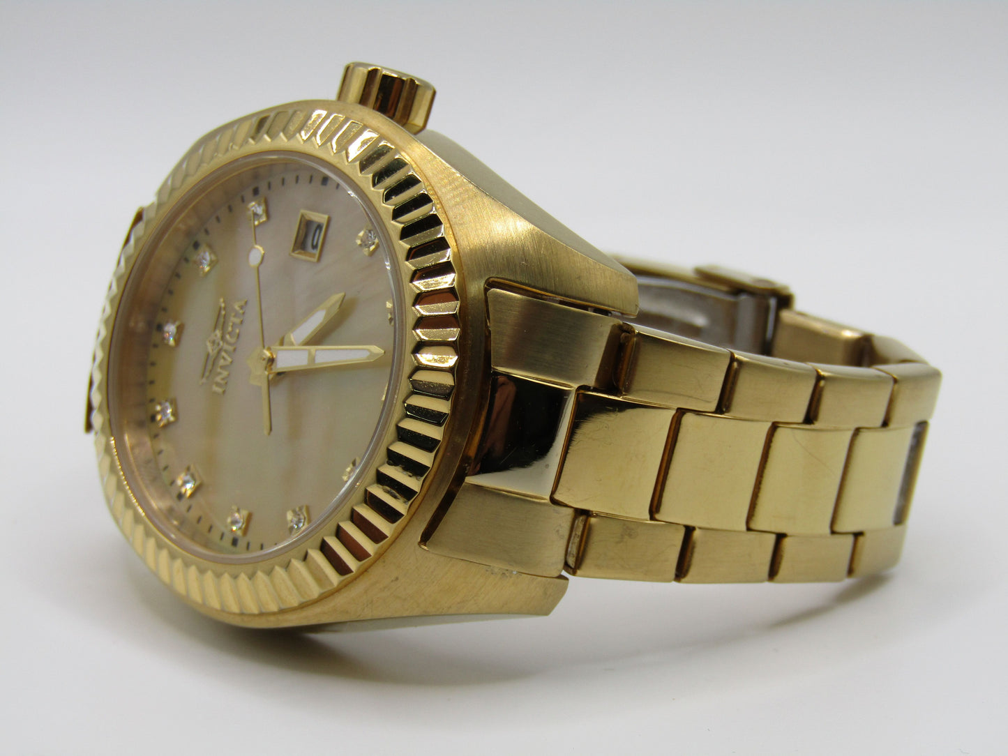 Invicta Specialty Women's Gold Tone MOP Quartz Watch 20352