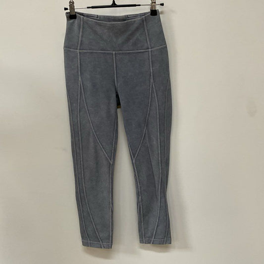 LULULEMON Women's Blue Ribbed Ankle Leggings- SEE MEASURMENTS