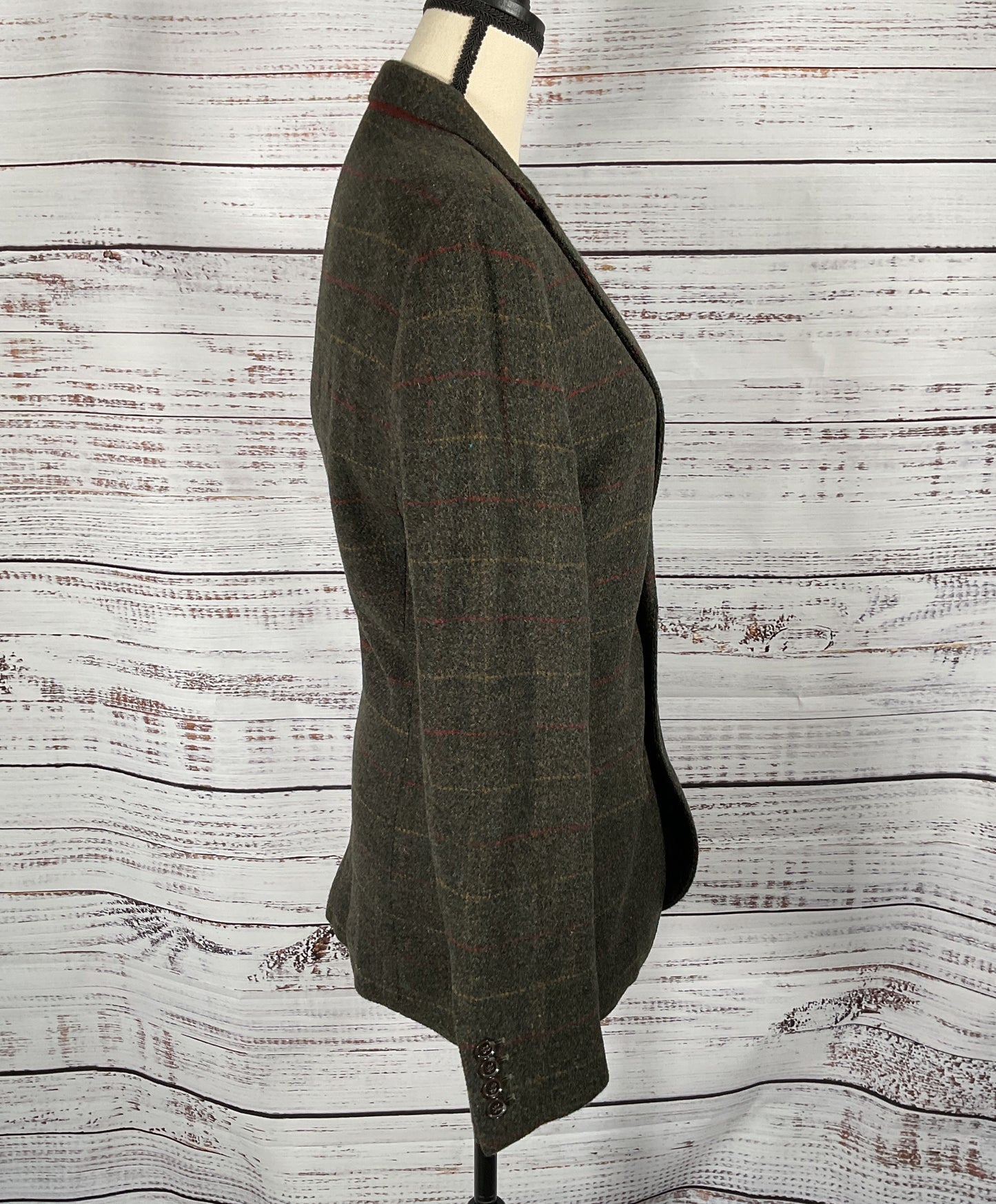 Fossil Pinstripe Taylor Wool Blazer Green 38