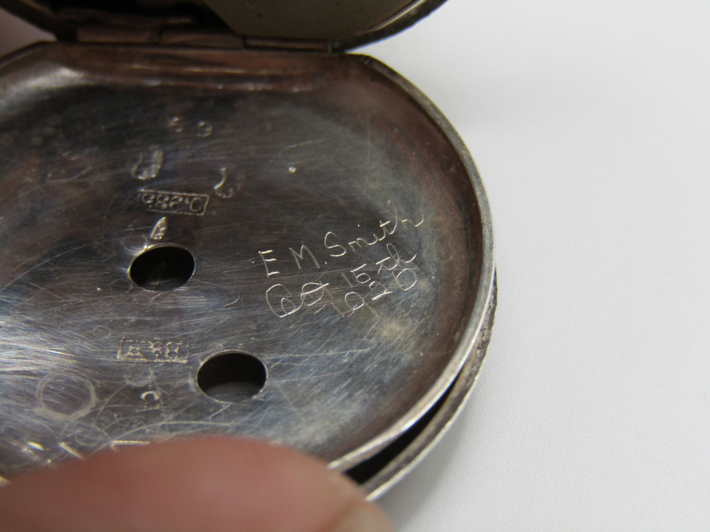 Antique David Perret & Fils The Plan Ornate Sterling Silver Pocket Watch