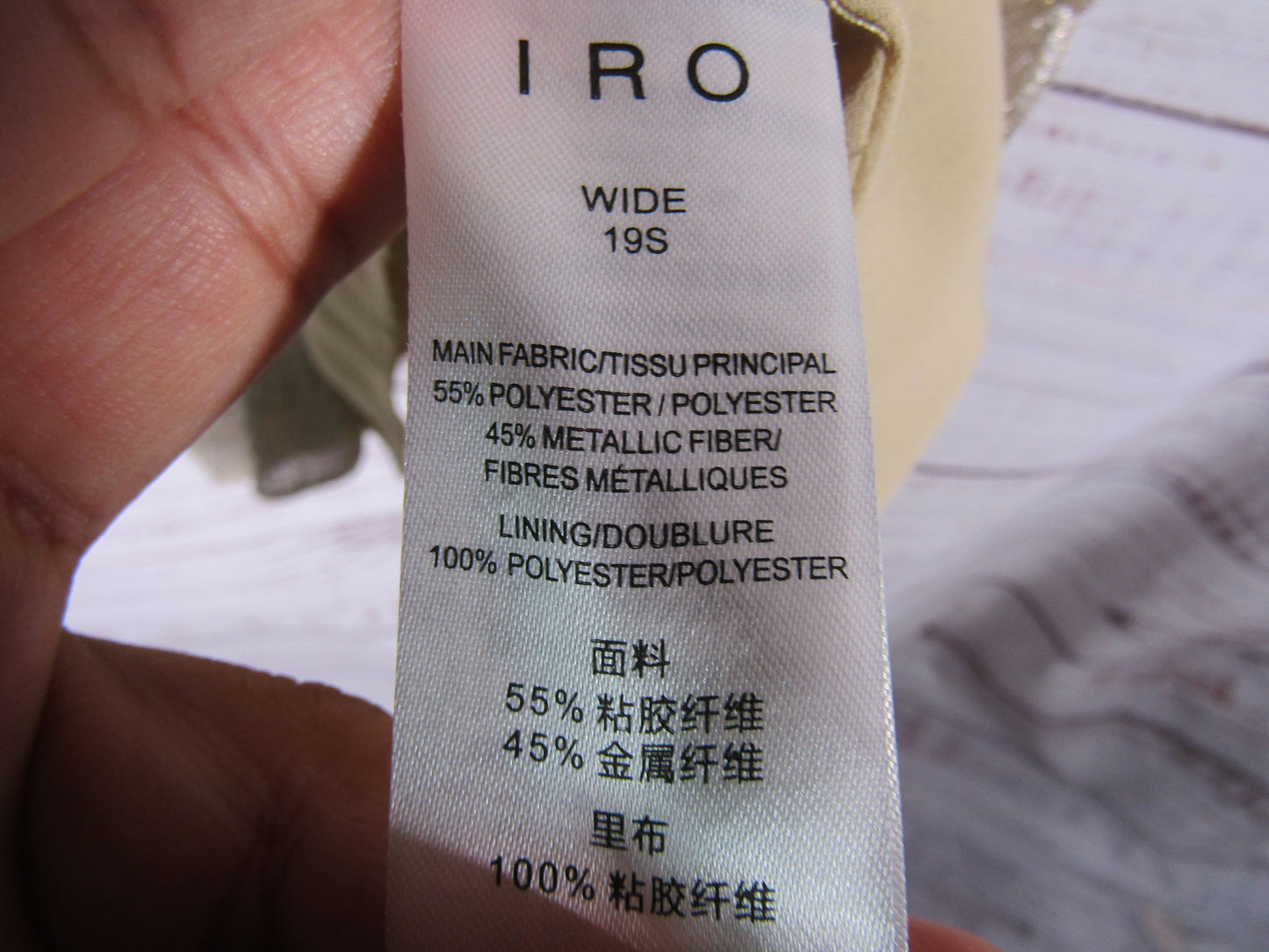 IRO Women's Metallic Gold Wide Blouson Mini Dress Size 34