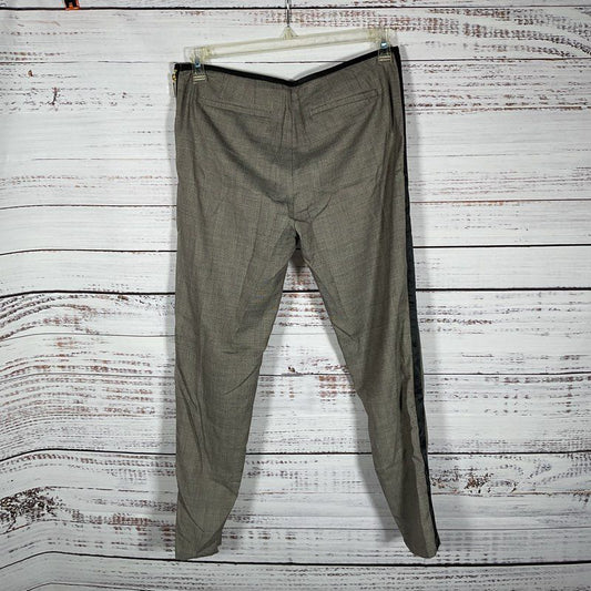 NWT Juicy Couture Prince of Wales Gray Check Pants w/ Black Side Stripe Size 12