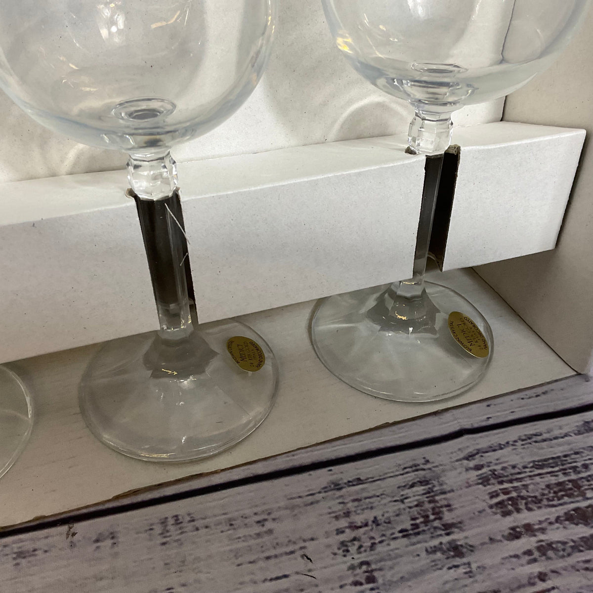 NOB MEDICI 24k Goblet Wine Glassware- 4pc.