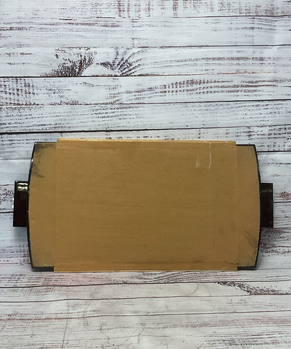Art Deco Wood Mirrored Vanity Base 21"x10" Serving Tray