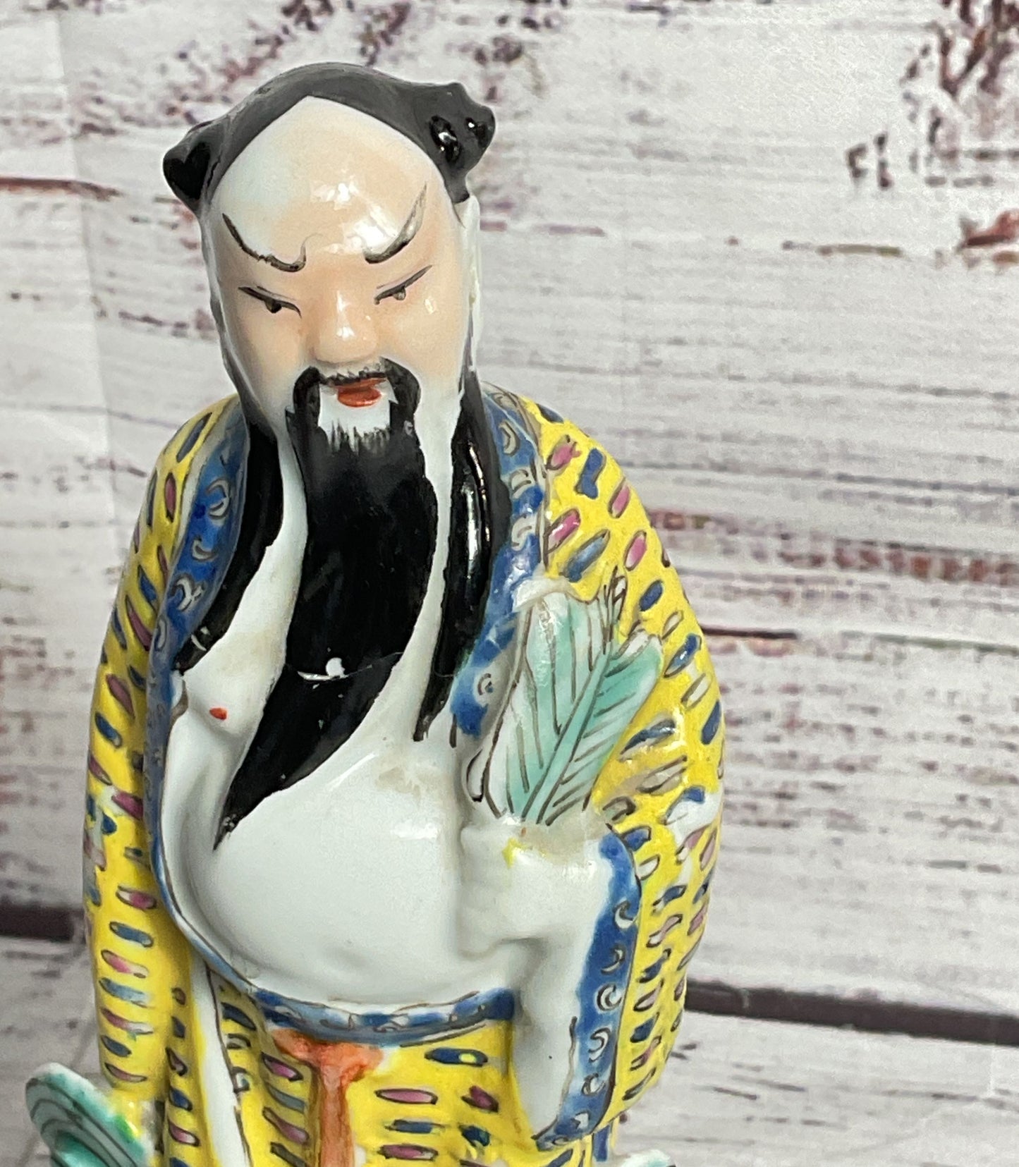 Chinese Vintage Famille Rose Han Zhong Li 6.5" Porcelain Figurine