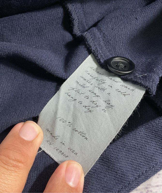 Raquel Allegra Women's Navy Blue Cardigan Cotton Single Button