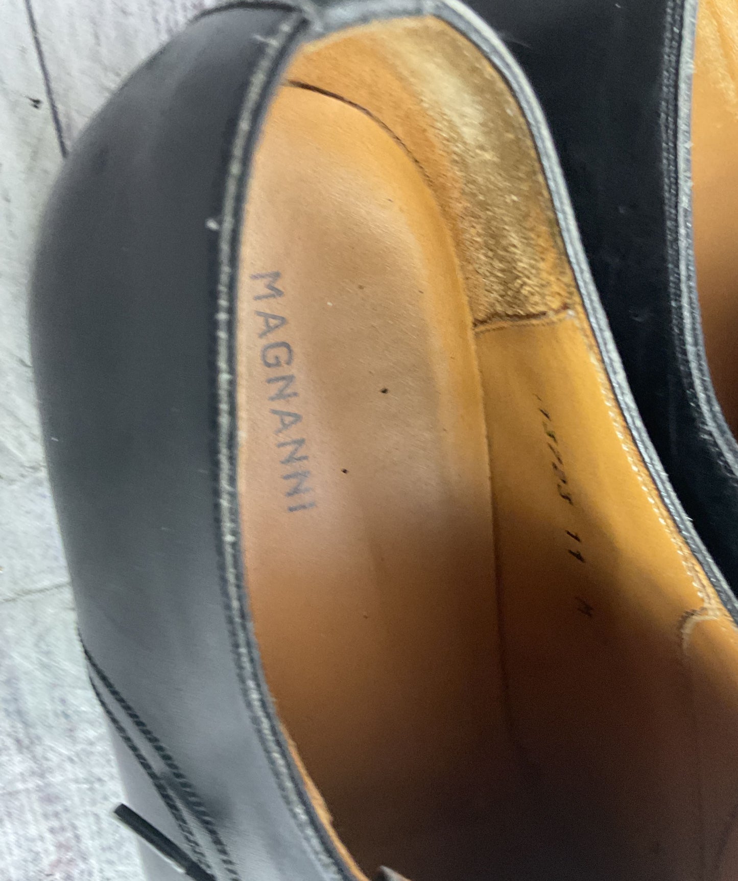 Magnanni Leather Oxford Dress Shoes Black 11