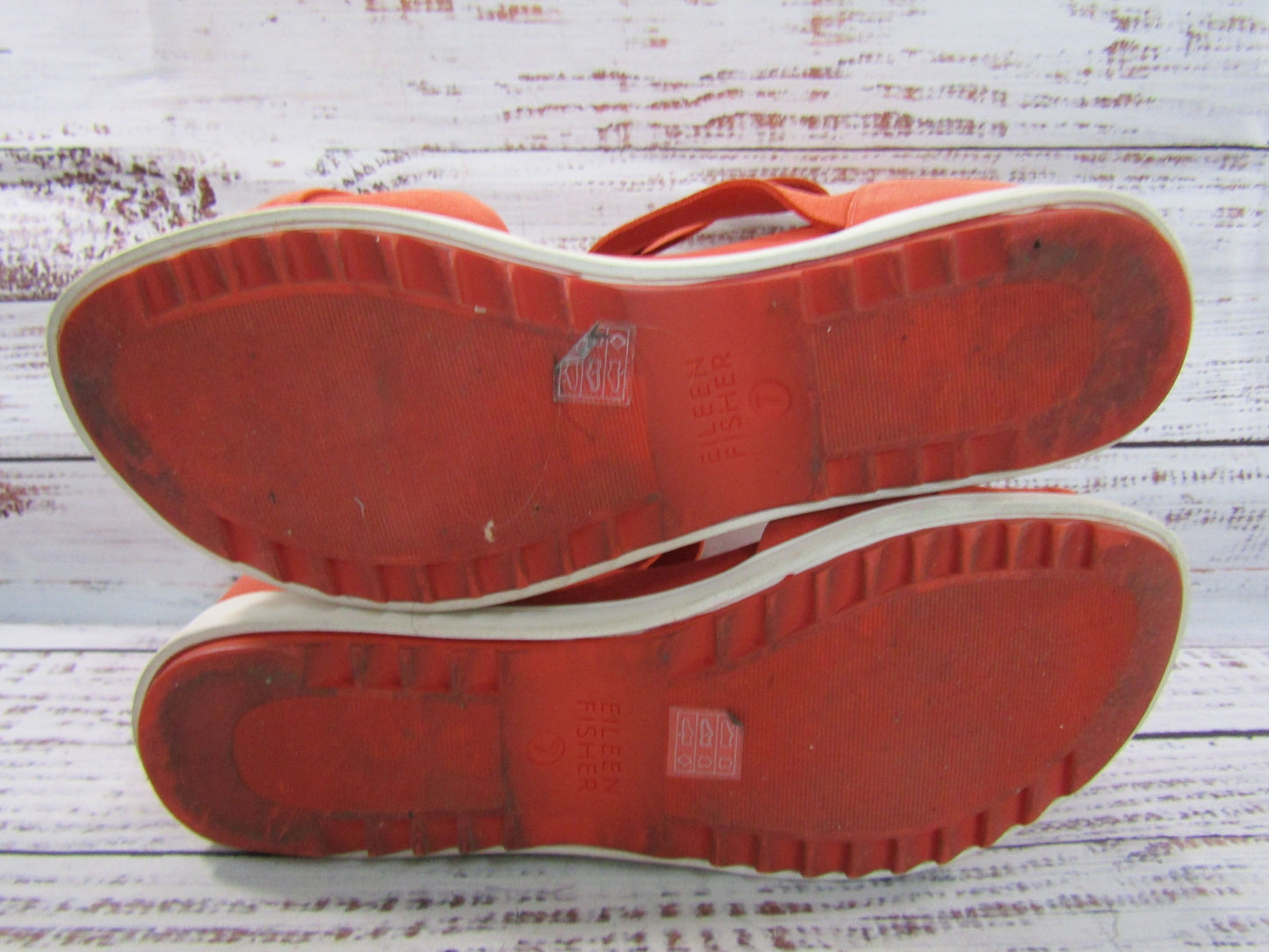 Eileen Fisher Tanelo Women's Orange Suede Sandals Size 7