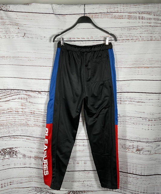 Men's Pleasures Logo Block Color Red and Blue Sweatpants - Size Small