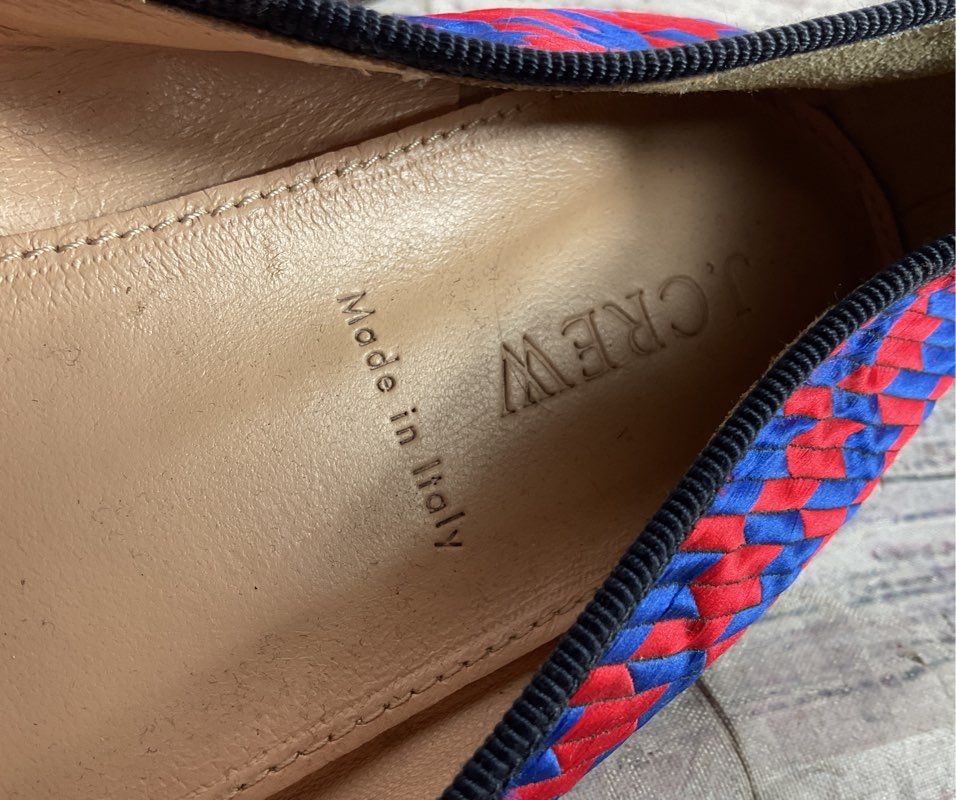 J Crew Houndstooth Jacquard Kiki Ballet Flats Multicolor 8.5